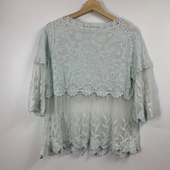 Sundance Women's Dreamscape Lace Floral Sheer Embroidered Boho Romantic Size S‎ - Picture 2 of 11